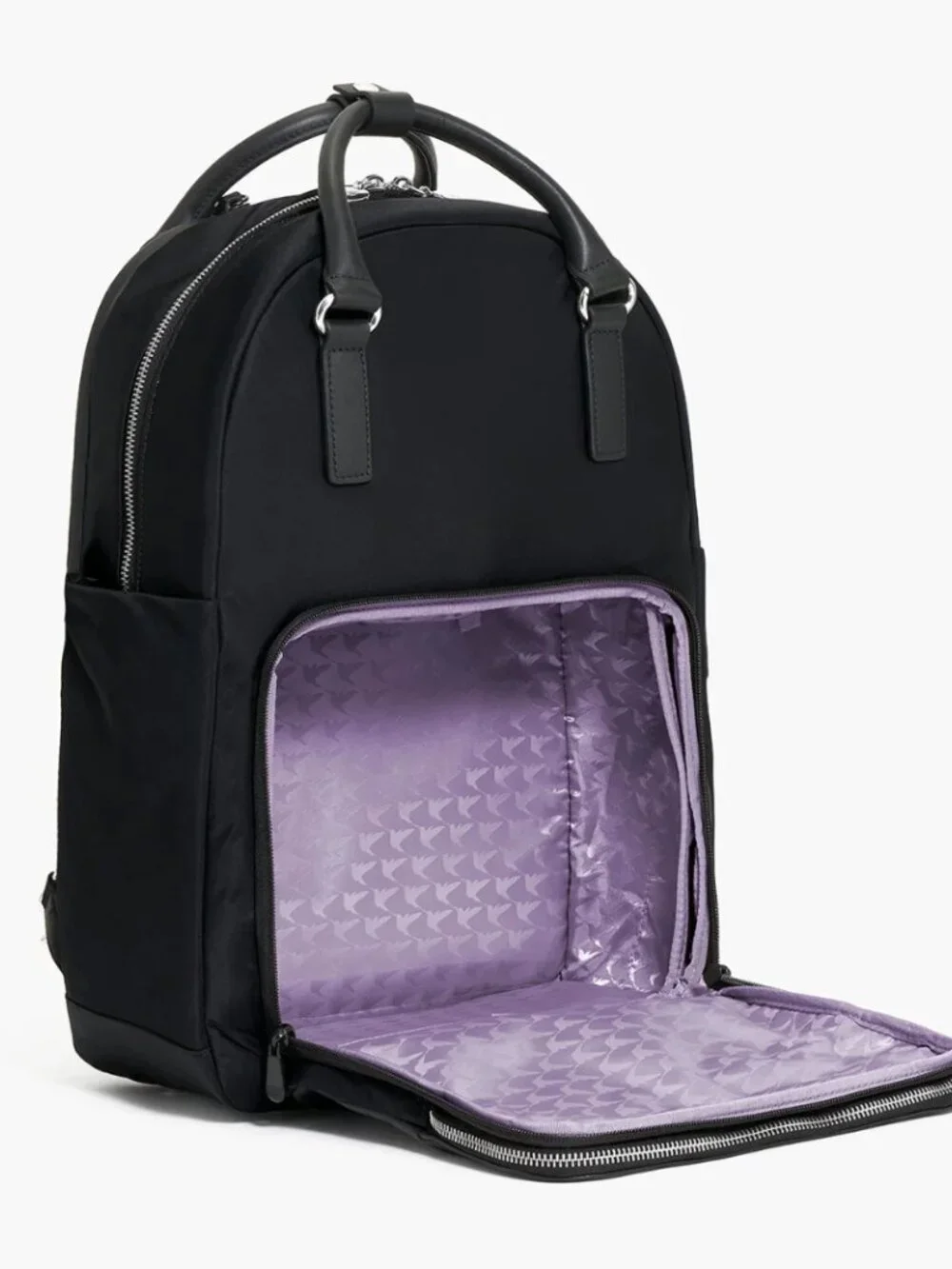 Lo & Sons Rowledge 2 Convertible Laptop Backpack - Black/Purple